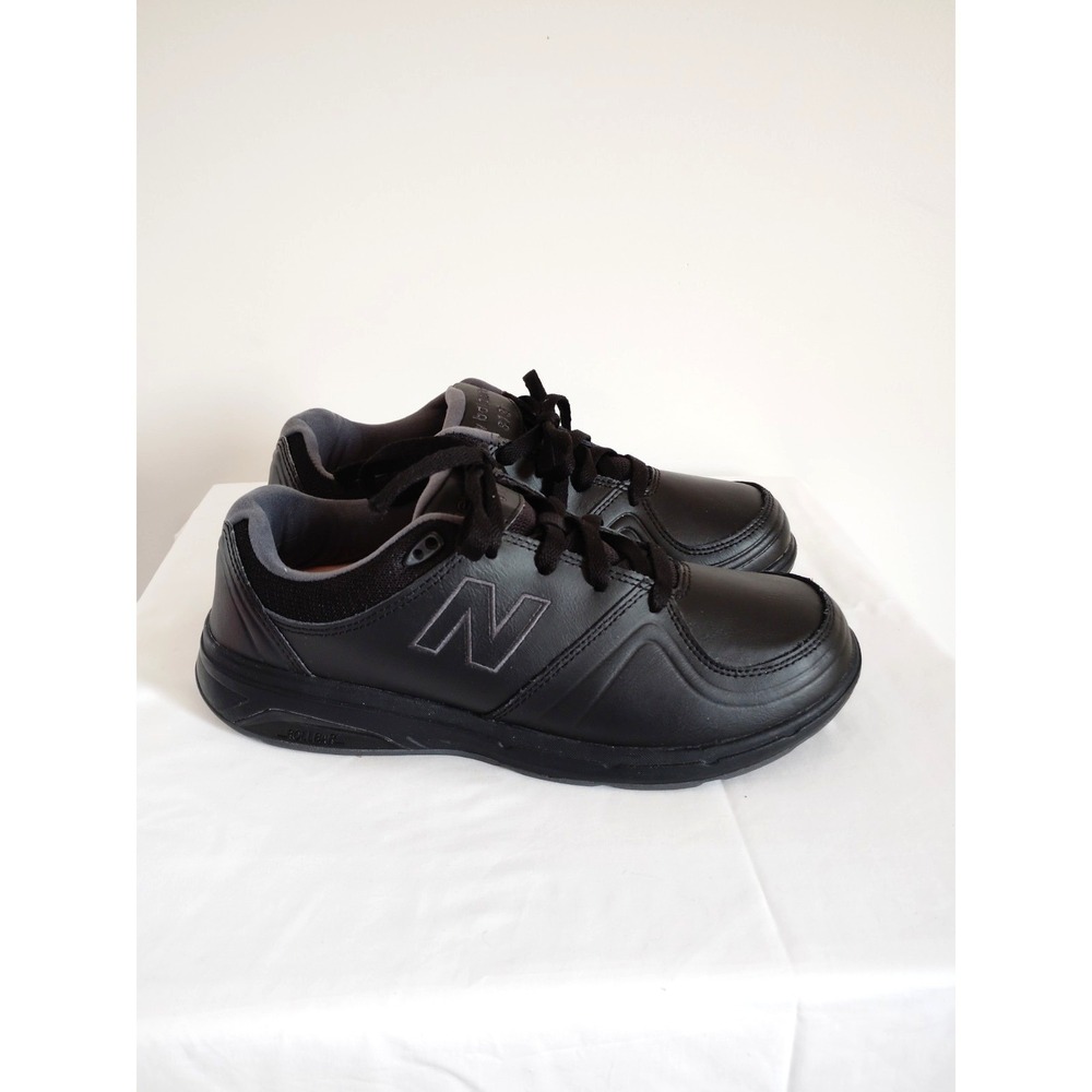 NWOT New Balance 813 ROLLBAR Men 10 Black Leather Walking Shoes Comfort Support